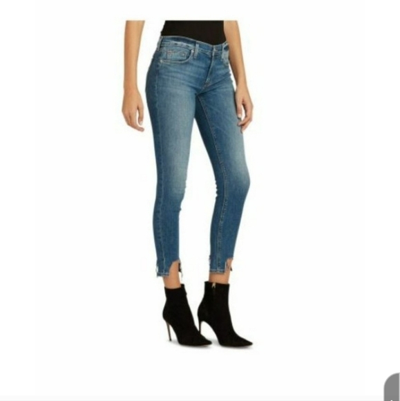 HUDSON Jeans ~ Krista Super Skinny Destroyed Hem Jeans - Picture 3 of 16
